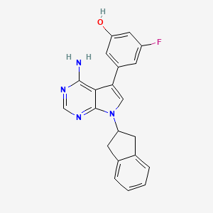 molecular formula C21H17FN4O B10836177 Pyrrolo[2,3-d]pyrimidine derivative 28 