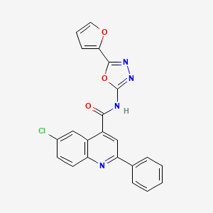 molecular formula C22H13ClN4O3 B10836188 Quinoline carboxamide derivative 2 