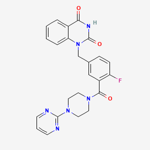 molecular formula C24H21FN6O3 B10836202 Quinazolinedione derivative 1 