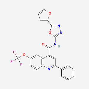 molecular formula C23H13F3N4O4 B10836217 Quinoline carboxamide derivative 3 