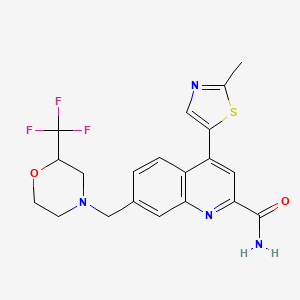 molecular formula C20H19F3N4O2S B10836237 Quinoline derivative 5 