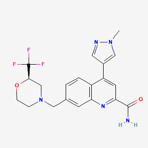 molecular formula C20H20F3N5O2 B10836239 Quinoline derivative 6 