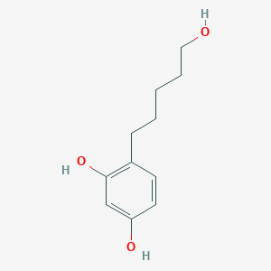 molecular formula C11H16O3 B10836270 4-(5-Hydroxypentyl)benzene-1,3-diol (34) 