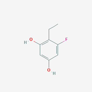 molecular formula C8H9FO2 B10836284 4-Ethyl-5-fluorobenzene-1,3-diol 