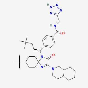 molecular formula C37H56N8O2 B10836286 Spiroimidazolone derivative 2 