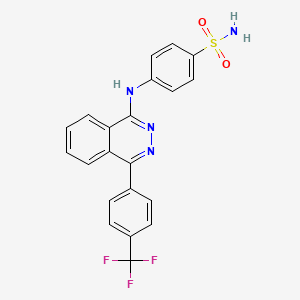 molecular formula C21H15F3N4O2S B10836328 Sulfonamide derivative 12 