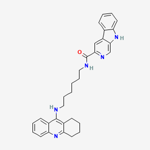 molecular formula C31H33N5O B10836377 Tacrine-indole hybrid derivative 2 