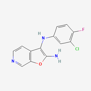 molecular formula C13H9ClFN3O B10836414 Thieno[2,3-c]pyridine derivative 1 