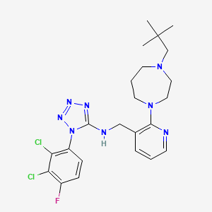 molecular formula C23H29Cl2FN8 B10836420 Tetrazole derivative 1 