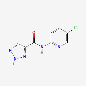 molecular formula C8H6ClN5O B10836423 Triazole derivative 3 