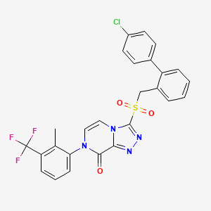 molecular formula C26H18ClF3N4O3S B10836431 Triazolo-pyrazinone derivative 1 