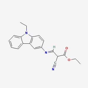 molecular formula C20H19N3O2 B10836444 ethyl (2Z)-2-cyano-3-[(9-ethyl-9H-carbazol-3-yl)amino]prop-2-enoate 