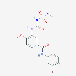 molecular formula C17H18F2N4O5S B10836462 Tri-substituted benzene derivative 1 