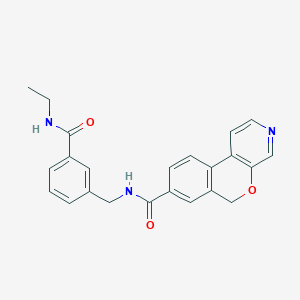 molecular formula C23H21N3O3 B10836497 N-(3-(ethylcarbamoyl) benzyl)-6H-isochromeno [3,4-c] pyridine-8-carboxamide 