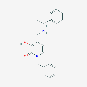 molecular formula C21H22N2O2 B10836601 1-Benzyl-3-hydroxy-4-[(1-phenylethylamino)methyl]pyridin-2-one 