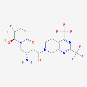 molecular formula C18H19F8N5O3 B10836647 Unii-FK527M26GN CAS No. 1173174-99-6