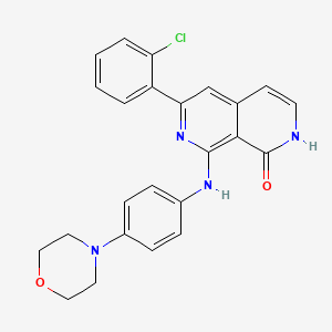molecular formula C24H21ClN4O2 B10836648 6-(2-chlorophenyl)-8-(4-morpholin-4-ylanilino)-2H-2,7-naphthyridin-1-one 