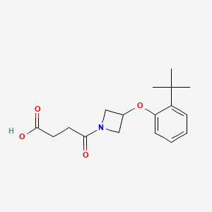 molecular formula C17H23NO4 B10836668 4-(3-(2-Tert-butylphenoxy)azetidin-1-yl)-4-oxobutanoic acid 