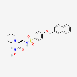 molecular formula C25H29N3O5S B10836792 (2S)-N-hydroxy-3-[[4-(naphthalen-2-ylmethoxy)phenyl]sulfonylamino]-2-piperidin-1-ylpropanamide 