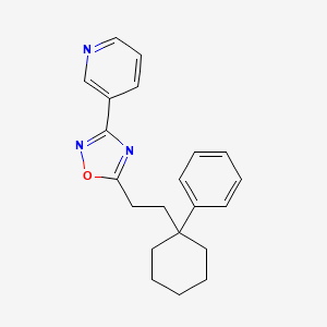 molecular formula C21H23N3O B10836886 5-[2-(1-Phenylcyclohexyl)ethyl]-3-pyridin-3-yl-1,2,4-oxadiazole 