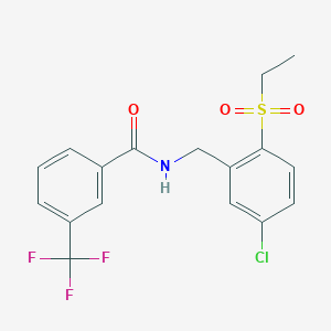 molecular formula C17H15ClF3NO3S B10837118 N-(5-Chloro-2-ethanesulfonyl-benzyl)-3-trifluoromethyl-benzamide 