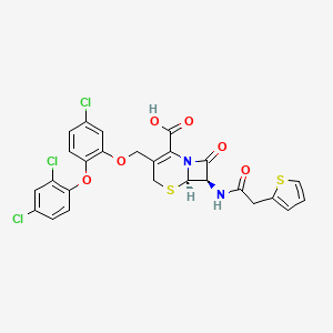 molecular formula C26H19Cl3N2O6S2 B10837216 Lamectacin 