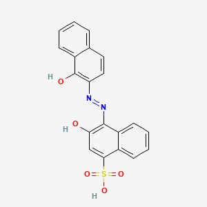 molecular formula C20H14N2O5S B10837341 1-Naphthalenesulfonic acid, 3-hydroxy-4-[(1-hydroxy-2-naphthalenyl)azo]- CAS No. 25747-05-1