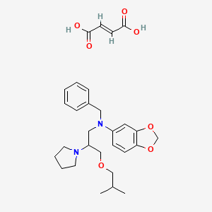 molecular formula C29H38N2O7 B10837376 N-benzyl-N-(3-isobutoxy-2-(pyrrolidin-1-yl)propyl)benzo[d][1,3]dioxol-5-amine fumarate 