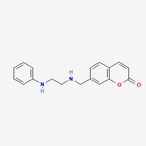 molecular formula C18H18N2O2 B10837561 7-[(2-Phenylamino-ethylamino)-methyl]-chromen-2-one 