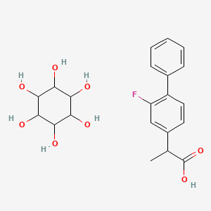molecular formula C21H25FO8 B10837584 Cyclohexane-1,2,3,4,5,6-hexol;2-(3-fluoro-4-phenylphenyl)propanoic acid 