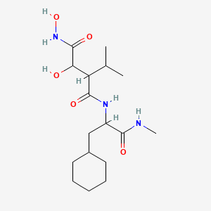 molecular formula C17H31N3O5 B10837680 N-[3-cyclohexyl-1-(methylamino)-1-oxopropan-2-yl]-N',3-dihydroxy-2-propan-2-ylbutanediamide 