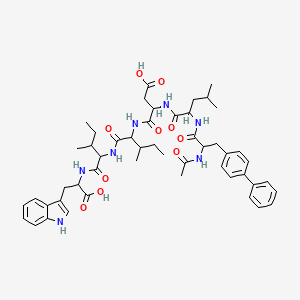 molecular formula C50H65N7O10 B10837743 Ac-DL-Bip-DL-Leu-DL-Asp-DL-xiIle-DL-xiIle-DL-Trp-OH 