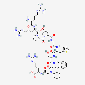 molecular formula C58H89N19O13S B10837751 H-DL-Arg-DL-Arg-DL-Pro-DL-xiHyp-Gly-DL-2Thi-DL-Ser-DL-Tic-N(cHex)Gly-DL-Arg-OH 