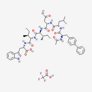 molecular formula C52H66F3N7O12 B10837789 Ac-D-Bip-Leu-Asp-Ile-Ile-Trp-OH.TFA 