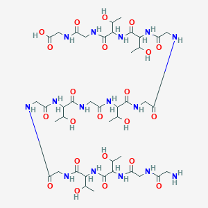 molecular formula C42H71N15O22 B10837839 H-Gly-Gly-DL-xiThr-DL-xiThr-Gly-Gly-DL-xiThr-Gly-DL-xiThr-Gly-Gly-DL-xiThr-DL-xiThr-Gly-Gly-OH 