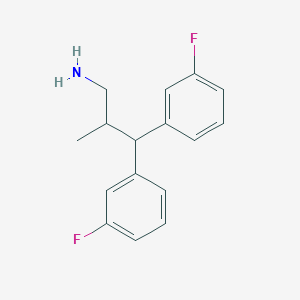 molecular formula C16H17F2N B10837963 3,3-Bis(3-fluorophenyl)-2-methylpropan-1-amine 