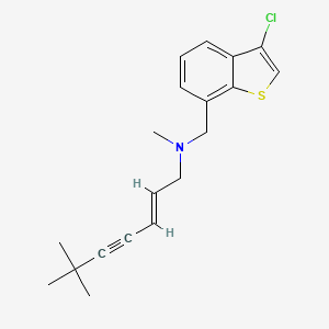 molecular formula C19H22ClNS B10837981 (E)-N-[(3-chloro-1-benzothiophen-7-yl)methyl]-N,6,6-trimethylhept-2-en-4-yn-1-amine 