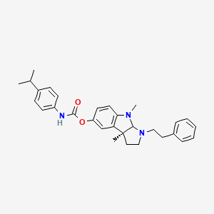 molecular formula C30H35N3O2 B10838052 (-)-Phenethylcymserine 