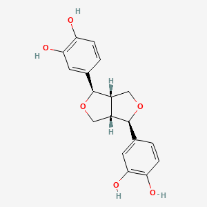 molecular formula C18H18O6 B10838096 (-)-3,3'-Bisdemethylpinoresinol 