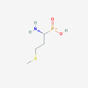 molecular formula C4H11NO2PS+ B10838109 Methionine phosphinate 