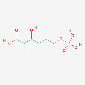 molecular formula C7H15O7P B10838204 3-Hydroxy-2-methyl-6-phosphonooxyhexanoic acid 
