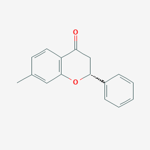 molecular formula C16H14O2 B10838533 (R)(+)-7-methyl-2-phenylchroman-4-one 