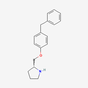 molecular formula C18H21NO B10838570 (2r)-2-[(4-Benzylphenoxy)methyl]pyrrolidine 