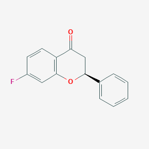 molecular formula C15H11FO2 B10838640 (S)(+)-7-fluoro-2-phenylchroman-4-one 
