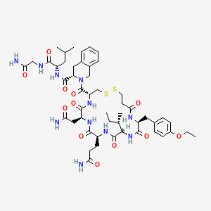 molecular formula C50H71N11O12S2 B10839030 [Mpa1, D-Tyr(Et)2, L-Tic7]OT 