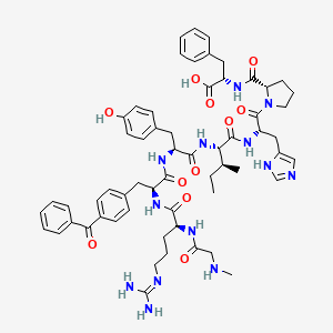 molecular formula C60H75N13O11 B10839093 [Sar1,Bpa3]AngII 