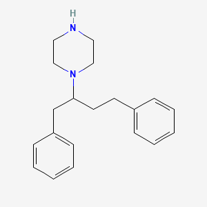 molecular formula C20H26N2 B10839129 1-(1,4-Diphenylbutan-2-yl)piperazine 
