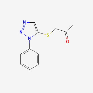 molecular formula C11H11N3OS B10839186 1-(1-phenyl-1H-tetrazol-5-ylthio)propan-2-one 