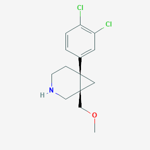 molecular formula C14H17Cl2NO B10839341 Rel-1-(3,4-dichlorophenyl)-6-(methoxymethyl)-3-azabicyclo[4.1.0]heptane 