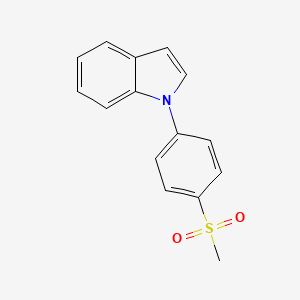 molecular formula C15H13NO2S B10839435 1-(4-(methylsulfonyl)phenyl)-1H-indole 